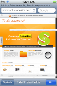 busqueda texto safari